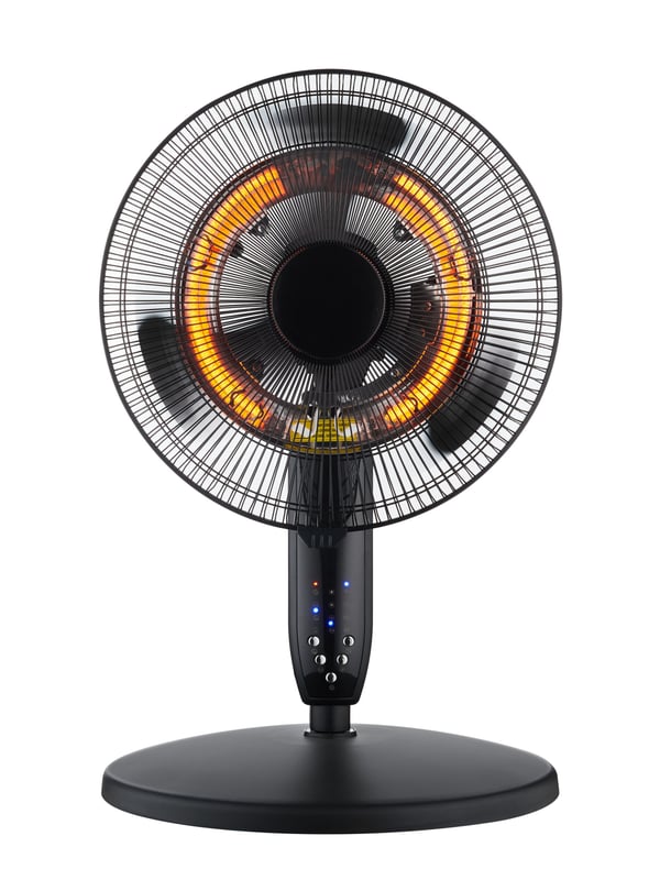 Pikkukuva 4 / 8: DCG Eltronic VESA05 sisälämmitin Sisätila Musta, Harmaa 2000 W Sähkökäyttöinen lämpötuuletin