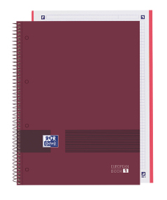 Oxford 400159030 blok og notesblok A4+ 80 ark Bourgogne