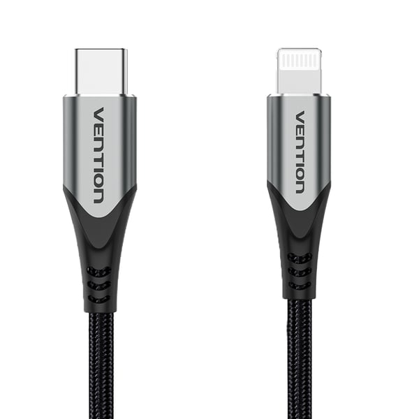 Vention TACHF mobiltelefonkablar Grå 1 m USB C Lightning