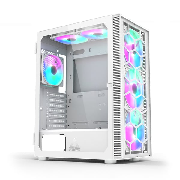 Miniatyrbillede 2 af 8: Montech X3 GLASS Midi Tower Hvid