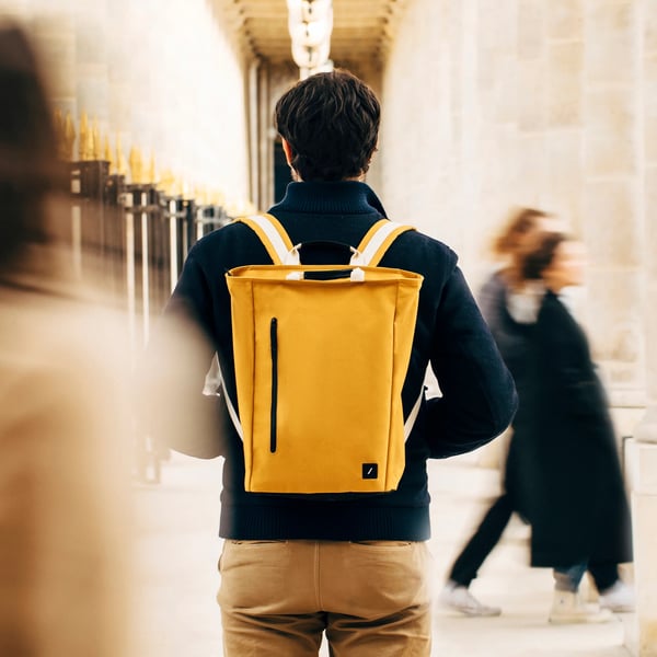 Pikkukuva 10 / 10: Native Union BACKPACK-KFT reppu Arkireppu Keltainen Kangas, Polyeteenitereftalaatti, Kierrätetty muovi