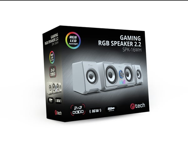 C-TECH spk-16wh mikrofonset 16 W Universal Vit 2.1 kanaler