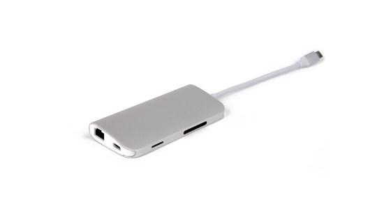 LMP 14368 kannettavien tietokoneiden telakka ja porttitoistin USB 3.2 Gen 1 (3.1 Gen 1) Type-C Hopea, Valkoinen