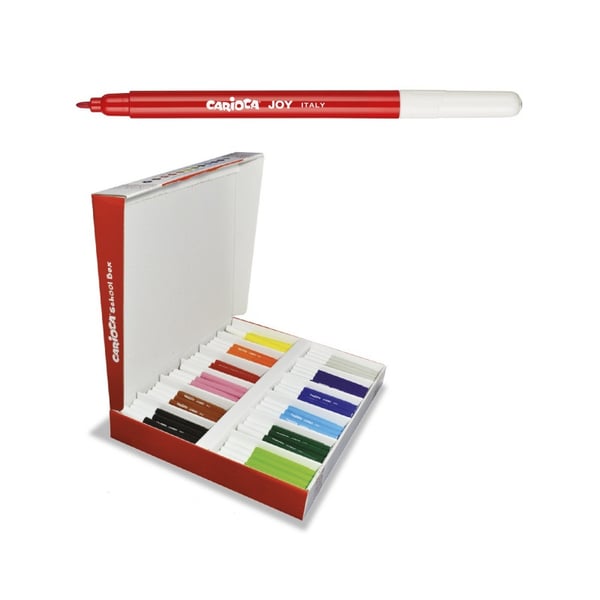 Carioca 42826/A filtpen Sort, Blå, Brun, Mørkegrå, Grå, Lyse Blå, Lysegrøn, Orange, Lyserød, Rød, Rose, Gul 288 stk