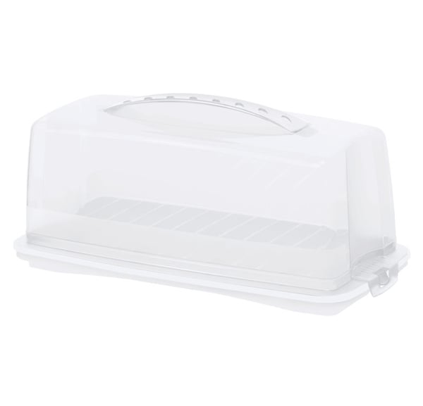 Rotho 1722501100 beholder til opbevaring af kager Rektangulær Polypropylen (PP) Transparent, Hvid