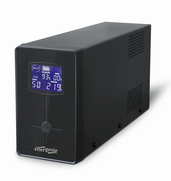 Miniatyrbillede 3 af 4: Gembird EG-UPS-033 UPS-enhed Interaktivt indgangsstik 1,2 kVA 720 W 3 AC stikkontakt(er)