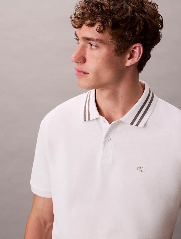 Calvin Klein LV04RC276GYAD Poolopaita Poolokaulus Lyhyt hiha Puuvilla