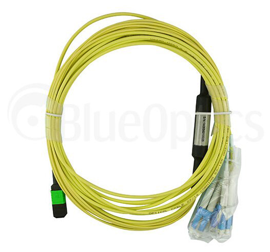 Miniatyrbillede 3 af 8: BlueOptics CBL-MPO12-4LC-SMF-5M-BO InfiniBand og fiberoptisk kabel MPO 4x LC Gul