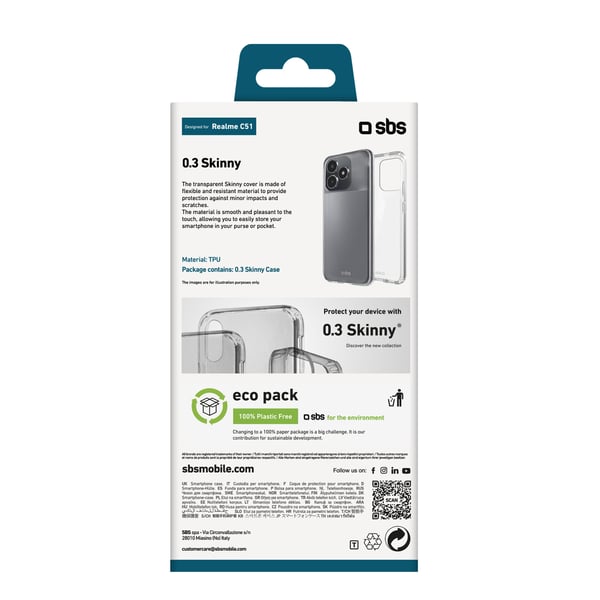 SBS TESKINREC51T mobiltelefon etui 17,1 cm (6.74") Cover Transparent