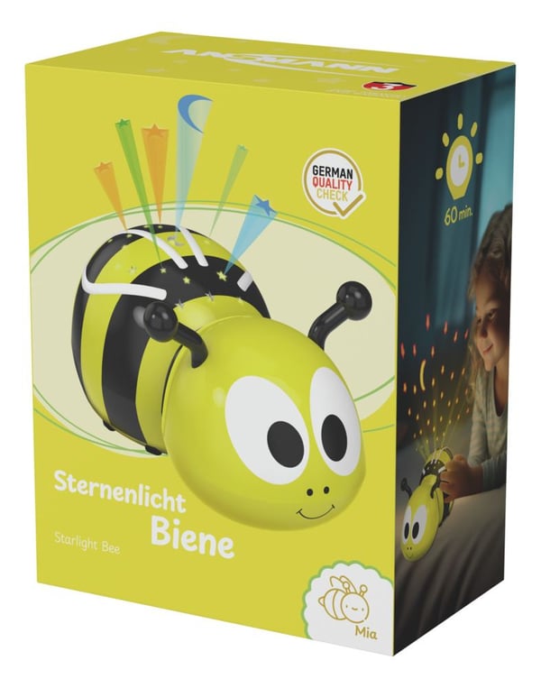 Ansmann Bee Mia natlys til baby Fritstående Gul, Sort, Hvid LED 0,12 W