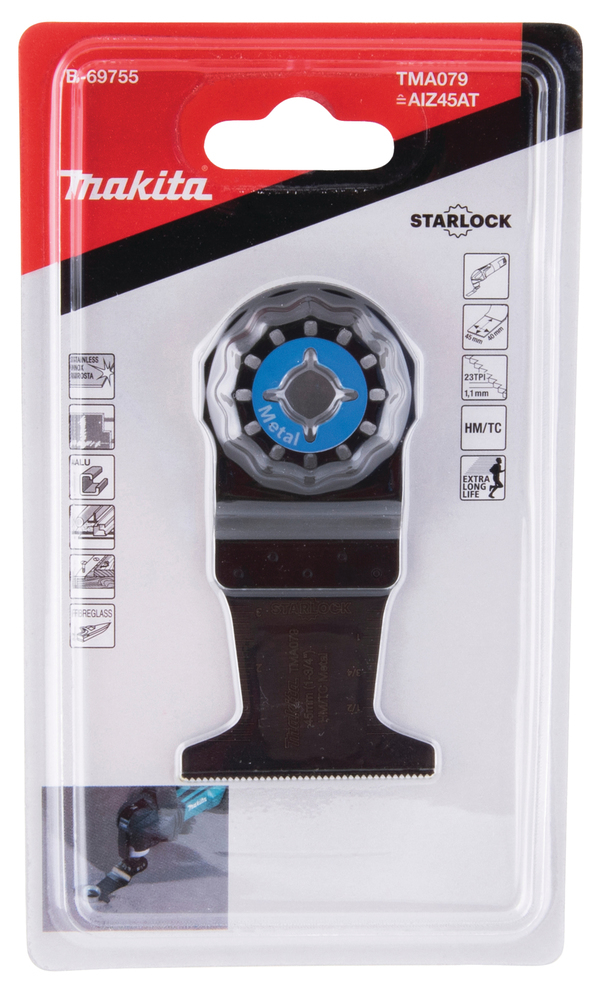 Makita B-69755 kuviosahan, lehtisahan & puukkosahan terä Kovametalli (TC) 1 kpl
