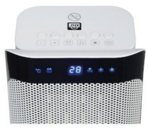 Miniatyrbillede 2 af 3: SHX SHX37PTC2000LD varmeapparat Indendørs Sort, Hvid 2000 W Blæser med elektrisk områdevarmer