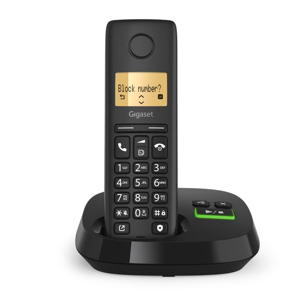 Gigaset PURE 100A Analog telefon/DECT-telefon Namn och uppringnings-ID Svart
