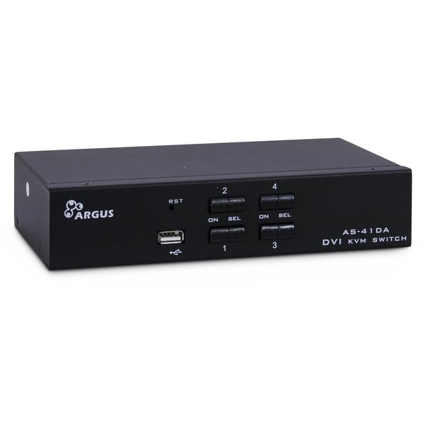 Miniatyrbild 1 av 4: Inter-Tech KVM AS-41DA DVI KVM-switchar Svart