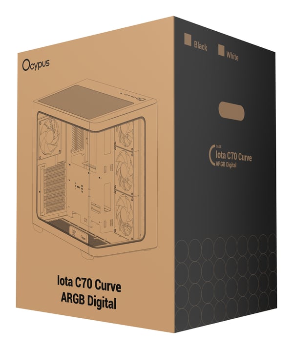 Ocypus Iota C70 Curve ARGB Midi Tower Valkoinen