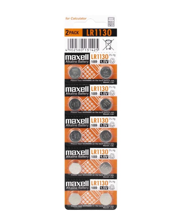 Miniatyrbillede 3 af 3: Maxell 11717100 husholdningsbatteri Engangsbatteri LR1130 Alkaline
