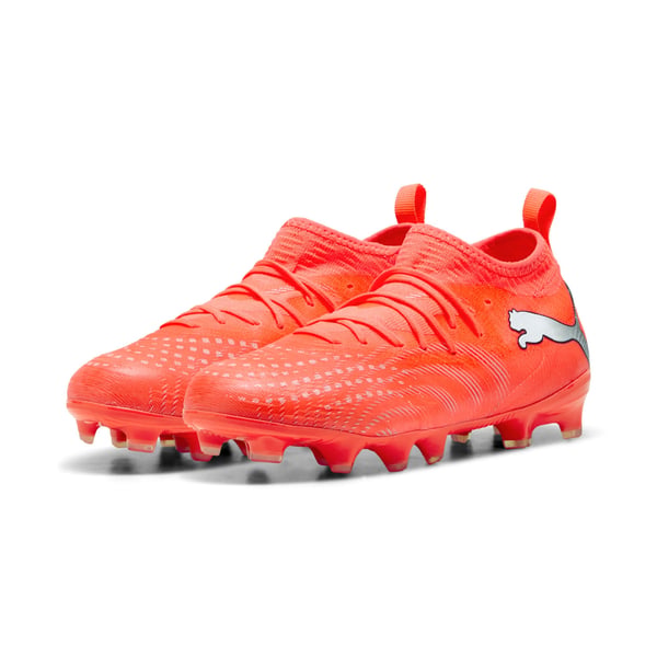 PUMA Future 9 Match FG/AG Jr Fotboll Hankoppling Orange, Vit