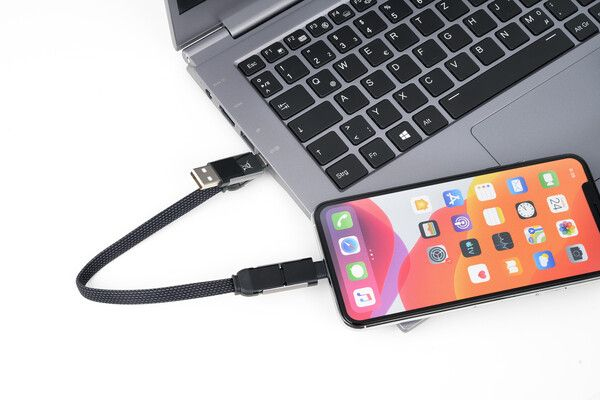 TROIKA PRACTICABLE USB-kabel USB C 60 W Sort