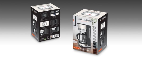 Miniatyrbillede 3 af 4: Muse MS-220 SC kaffemaskine Semi-auto Filter kaffemaskine 1,4 L