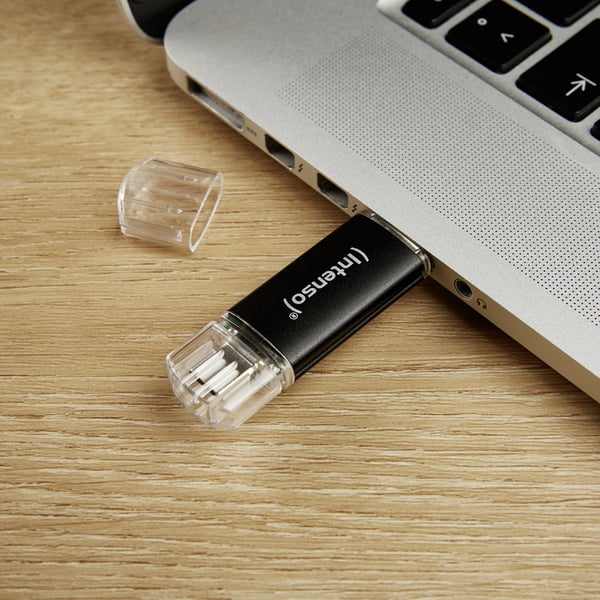 Intenso Twist Line USB-sticka 32 GB USB Type-A / USB Type-C 3.2 Gen 1 (3.1 Gen 1) Antracit