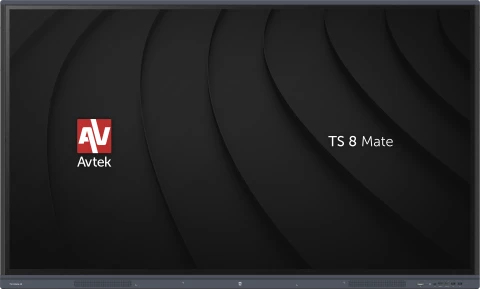 Avtek International TS 8 Mate 65 Interaktivt fladpanel 165,1 cm (65") LCD Wi-Fi 350 cd/m² 4K Ultra HD Sort Berøringsskærm Indbygget processer Android 13 24/7