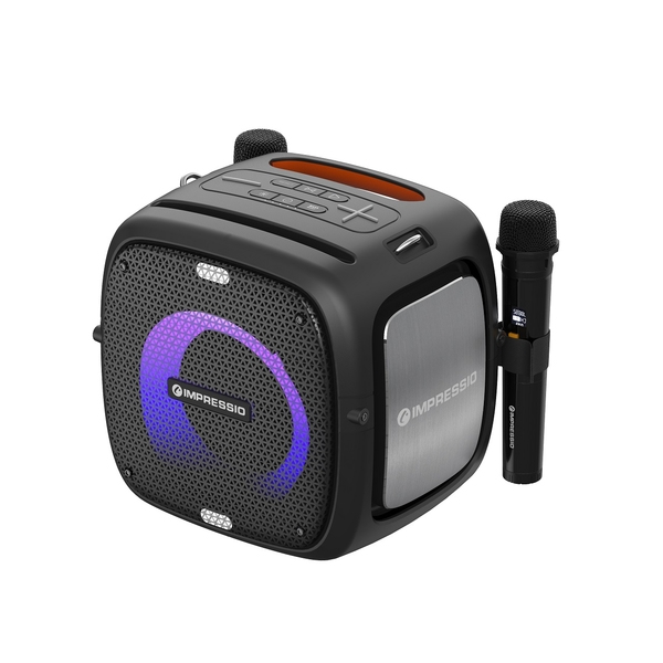 C-TECH Impressio Qubis Bærbar stereohøjttaler Sort 80 W