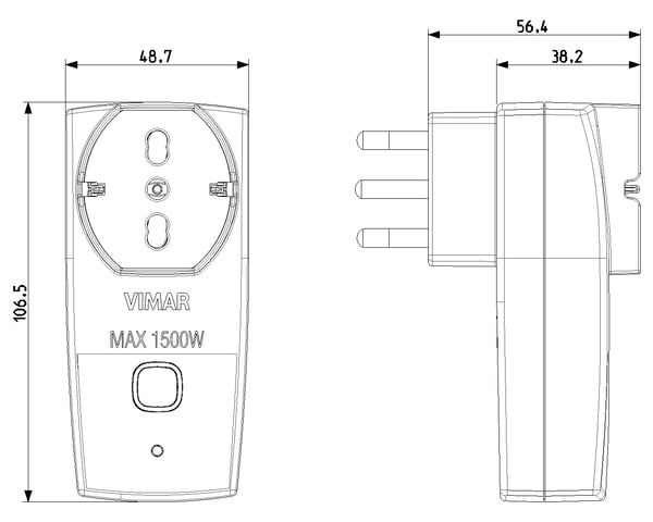 Vimar 00335.B smart plug Valkoinen