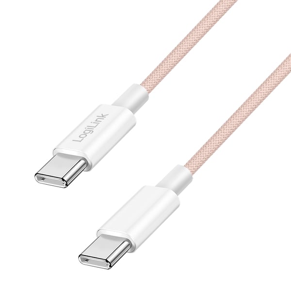 Miniatyrbillede 1 af 4: LogiLink CU0343 USB-kabel USB 2.0 1,5 m USB C 0,48 Gbit/sek. 60 W Lyserød
