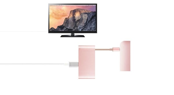 Moshi 99MO084207 kannettavien tietokoneiden telakka ja porttitoistin USB 3.2 Gen 1 (3.1 Gen 1) Type-C Pink gold