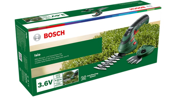 Miniatyrbillede 2 af 2: Bosch Isio batteridreven græssaks 8 cm 3,6 V Lithium-Ion (Li-Ion) Sort, Grøn