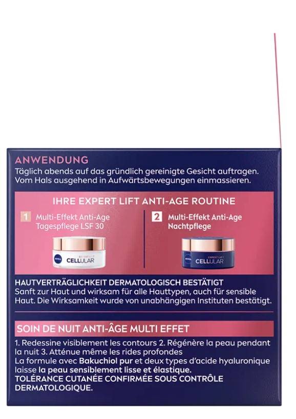 Miniatyrbillede 2 af 6: NIVEA Cellular Expert Lift Ani Age 50 ml Fløde