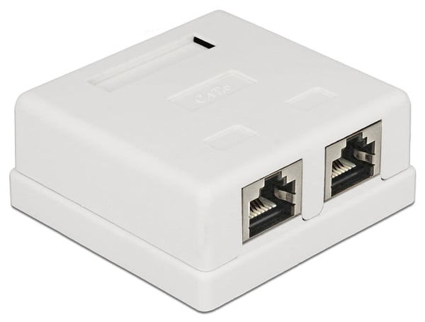 Miniatyrbillede 1 af 3: DeLOCK 86269 stikdåse RJ-45 Hvid