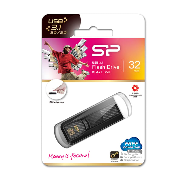 Silicon Power Blaze B50 USB-sticka 32 GB USB Type-A 3.2 Gen 1 (3.1 Gen 1) Svart
