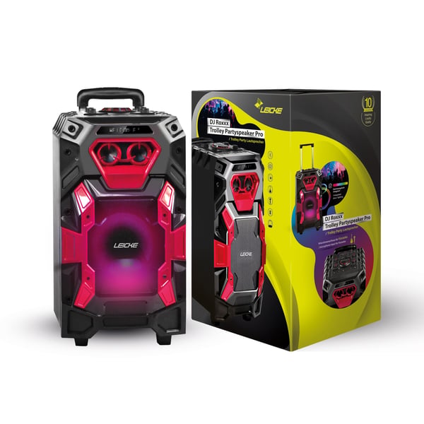 LEICKE DJ ROXXX Pro Bærbar stereohøjttaler Sort 50 W