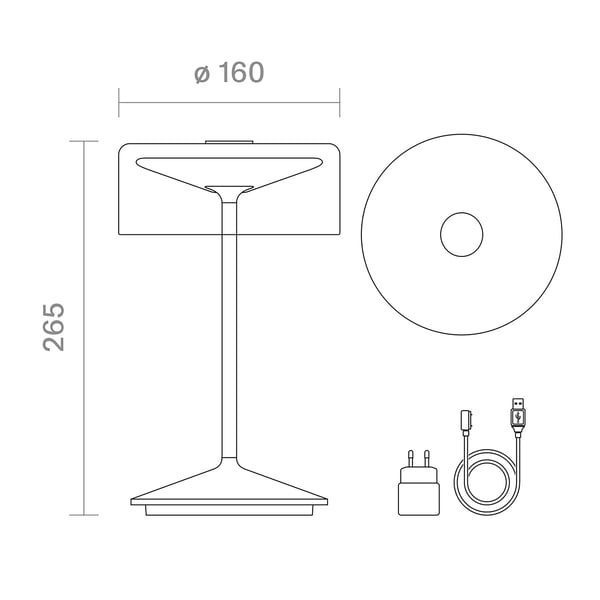 SIGOR 4525001 bordslampor LED Svart