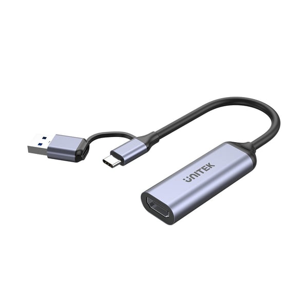Pikkukuva 1 / 3: UNITEK V1167A videokaapeli-adapteri USB Type-A/USB Type-C HDMI Musta