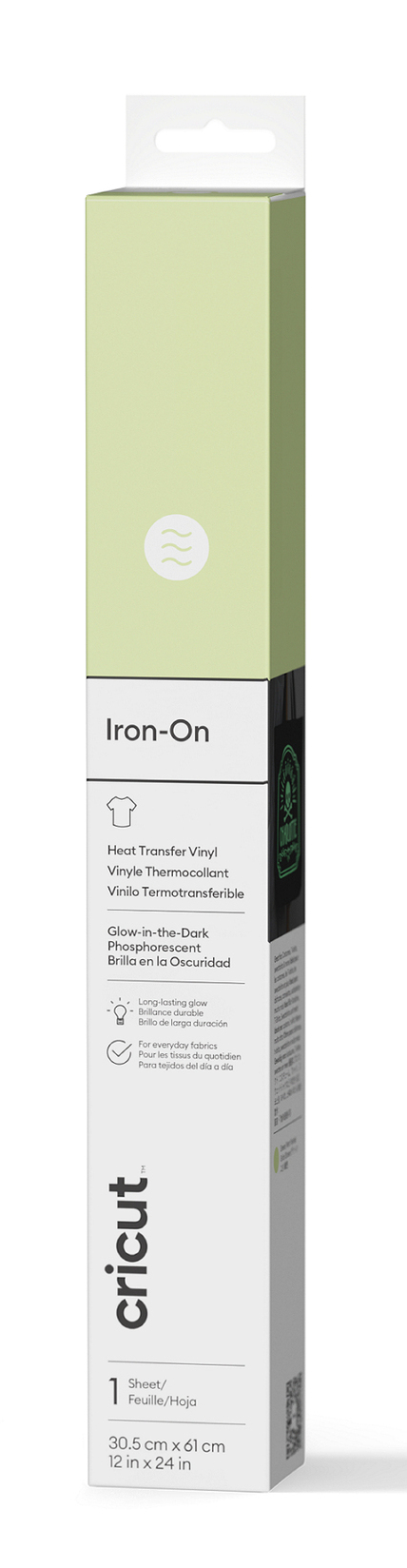 Miniatyrbillede 1 af 2: Cricut Glow-in-the-Dark Iron-On Varmeplade vinylplade 1 ark