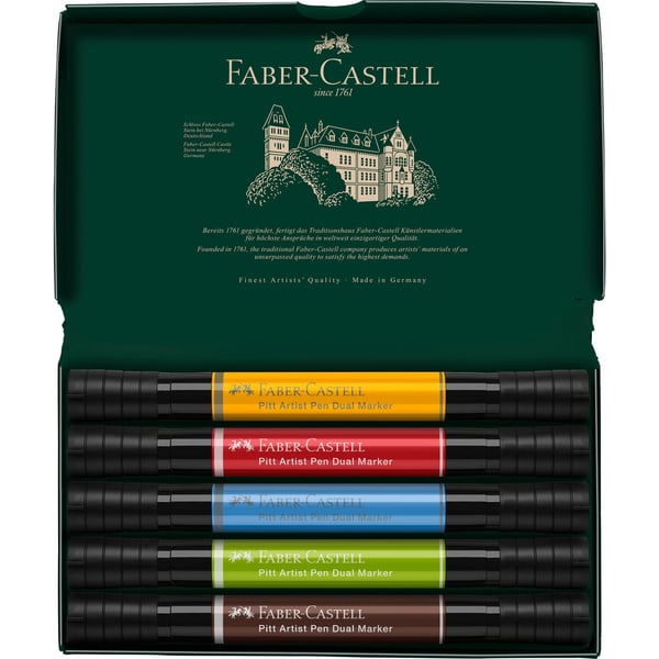 Faber-Castell 162005 speedmarker 5 stk Blå, Grøn, Rød, Sepia, Gul