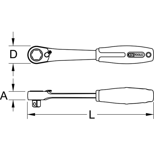 KS Tools TRIPLEplus Skraldenøglehåndtag
