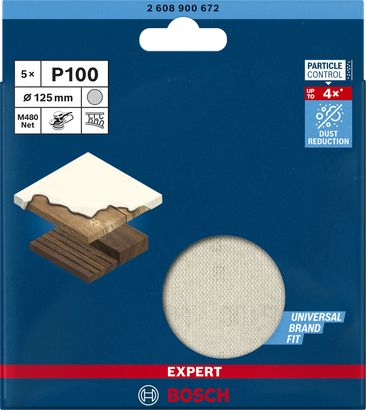 Bosch 2 608 900 672 tilbehør til slibemaskine 5 stk Slibenet