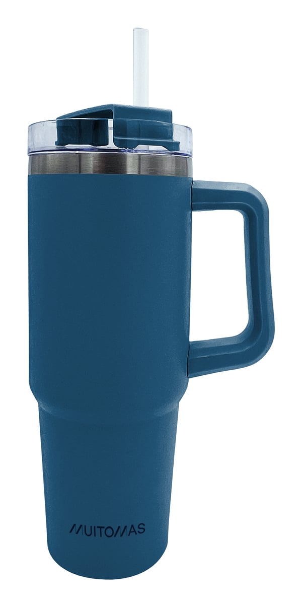 Miniatyrbillede 2 af 6: Muitomas TRAVELMUG900BL rejsekrus 900 ml Blå Rustfrit stål