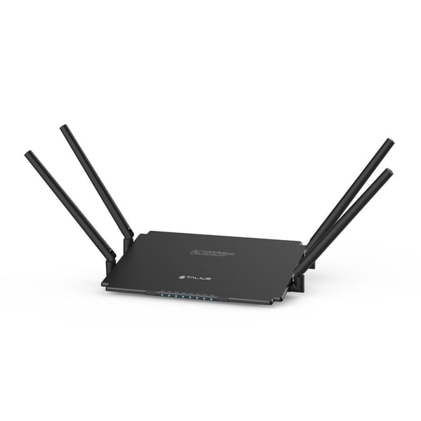 TALIUS RT-1200 trådløs router Hurtigt ethernet Dual-band (2,4 GHz / 5 GHz) Sort