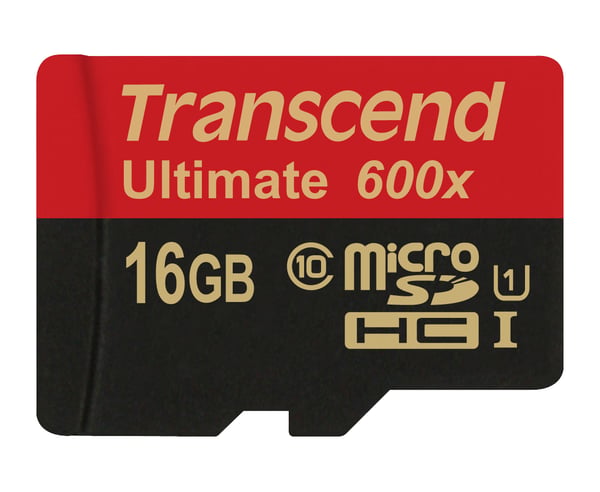 Miniatyrbillede 1 af 3: Transcend 16GB microSDHC Class 10 UHS-I (Ultimate) MLC Klasse 10