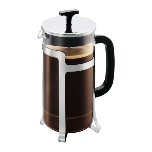Bodum Jesper 1 L Musta, Ruostumaton teräs, Läpinäkyvä