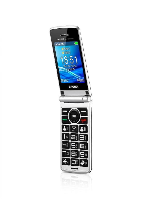 Brondi Amico Sincero 6,1 cm (2.4") Grå Seniortelefon