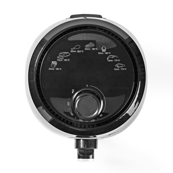 Nedis KAAF120FBK frituregryde Enkelt 2,4 L Enkeltstående 1000 W Varmluftsteger Aluminium, Sort