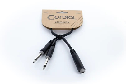 Cordial EY 0.3 GPP lydkabel 0,3 m 6.35mm 2 x 6.35mm Sort