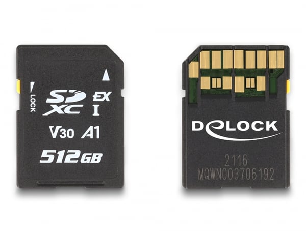 Miniatyrbillede 1 af 2: DeLOCK 54092 hukommelseskort 512 GB SD UHS-I