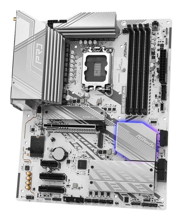 Miniatyrbild 4 av 6: Asrock Z890 Pro RS WiFi White Intel Z890 LGA 1851 (Socket V1) ATX