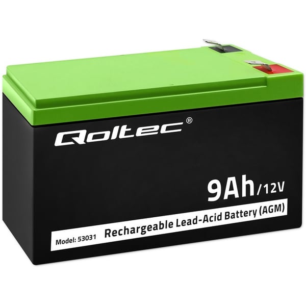 Miniatyrbillede 3 af 4: Qoltec 53031 UPS batteri Blybatterier (VRLA) 12 V 9 At